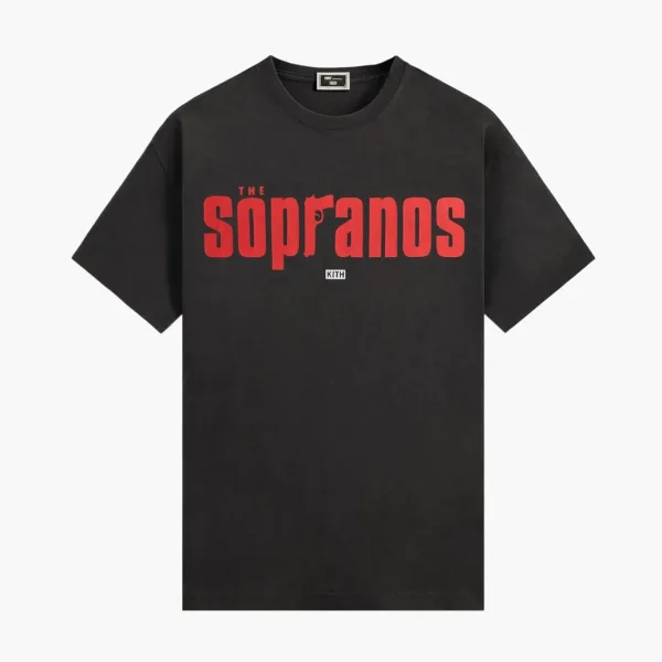 Kith x The Sopranos Main Logo Vintage Tee Black