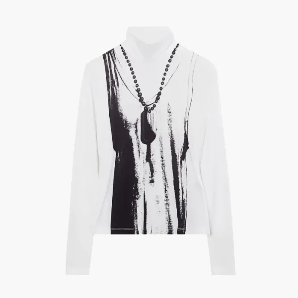 MM6 Maison Margiela Printed Mockneck Black