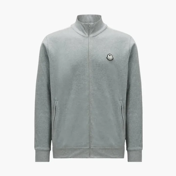 Moncler x Palm Angels Chenille Zip-Up Sweatshirt Grey