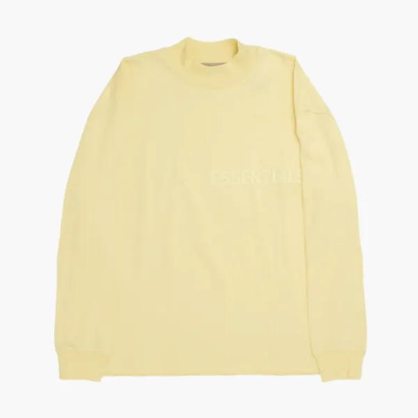 Fear Of God Essentials Long Sleeve LOGO Tee Canary
