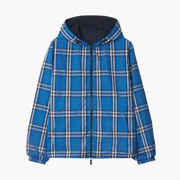Burberry Checked Reversible Jacket Blue