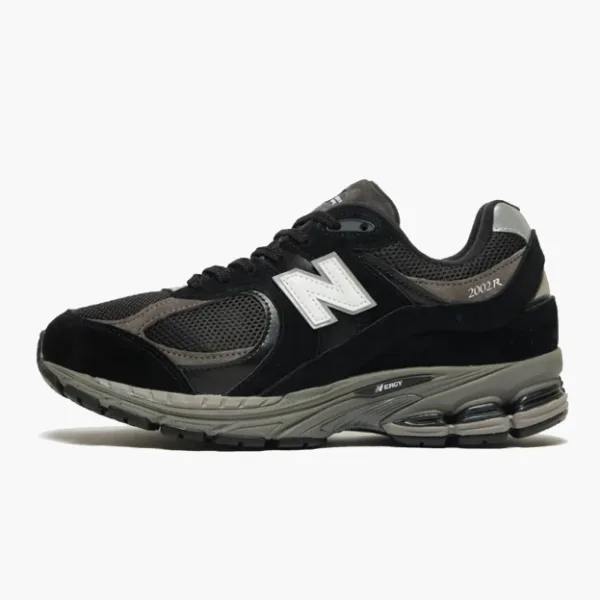 New Balance 2002r Black Dark Grey White