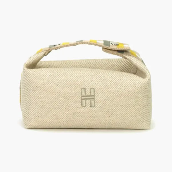 HERMES Bride a Brac Wool Storage Bags Beige
