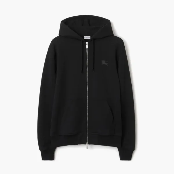 Burberry EKD Badge Cotton Zip Hoodie Black