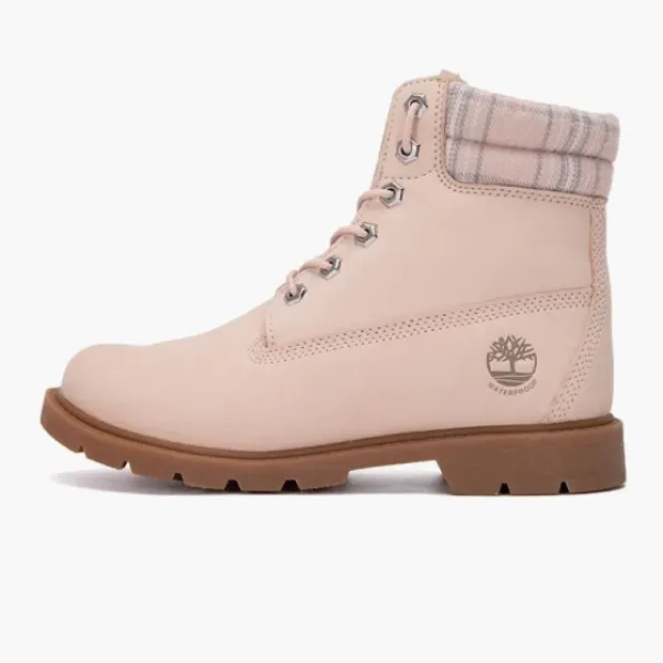Timberland Lindon Woods 6 Inch Waterproof Boot WMNS Pink Nubuck and Printed Collar