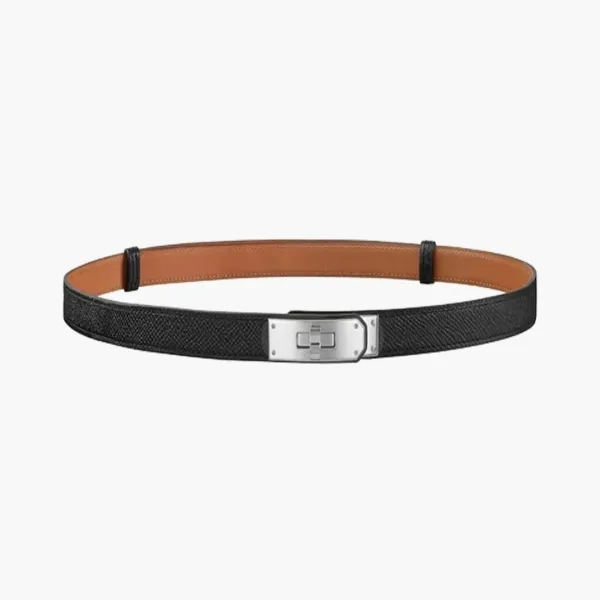 Kelly 18 Belt Epsom & Palladium Noir