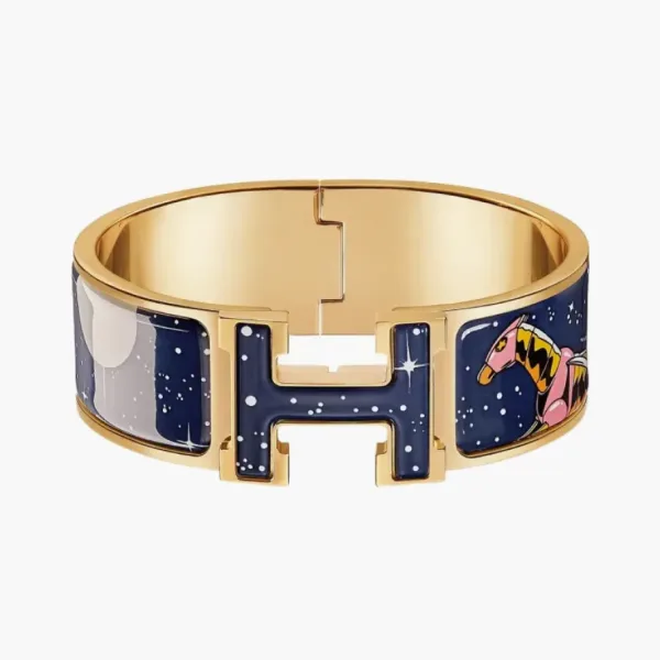 Hermès Clic Clac H Space Derby bracelet Indigo