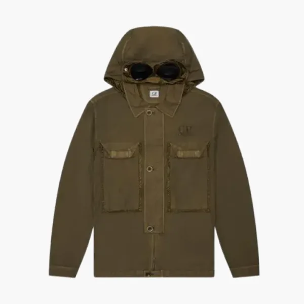C.P. Company Lens-Embellished Padded Jacket Brown