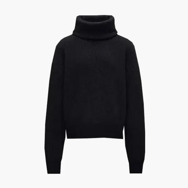 Moncler x Palm Angels T-Neck Knitted Sweatshirt Black