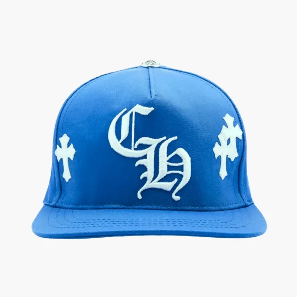 Chrome Hearts Cross Patch Baseball Hat Blue
