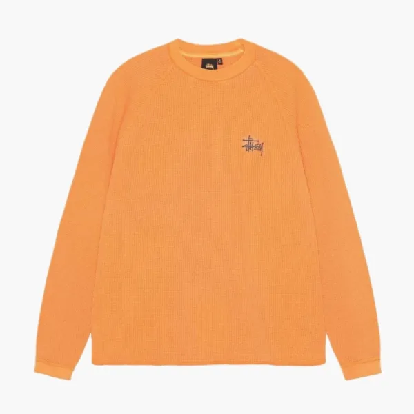 Stussy Raglan Thermal Long-Sleeve Crew Orange