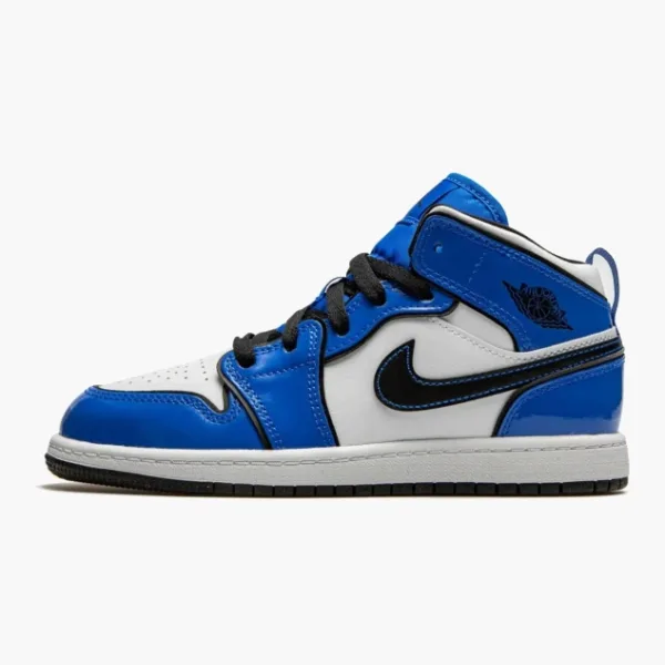Air Jordan 1 Mid SE PS Signal Blue Kids