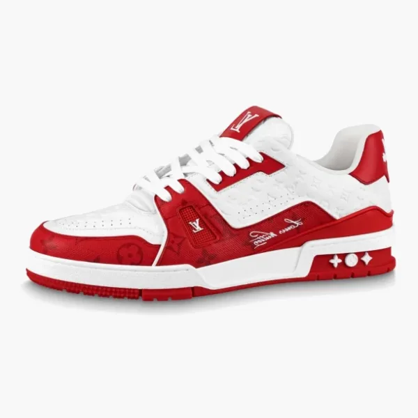 Louis Vuitton Trainer Signature Red White