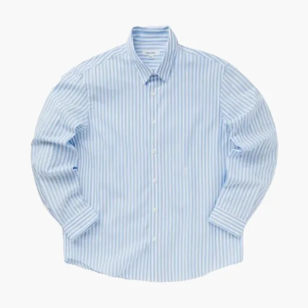 Sporty & Rich SRC Embroidered Button Down Shirt Blue