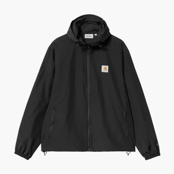 Carhartt WIP Hooded Zip Windbreaker Jacket Black