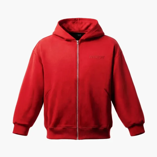 WYSION ZIP HOODIE CARMINE RED