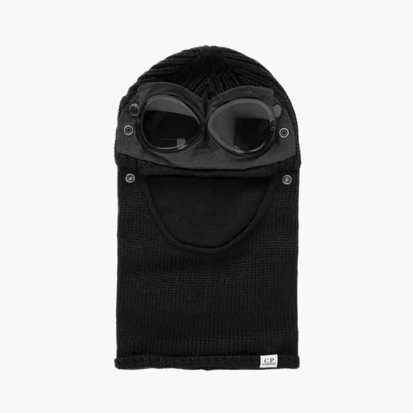 C.P. Company Extrafine Merino Wool Goggle Balaclava Black