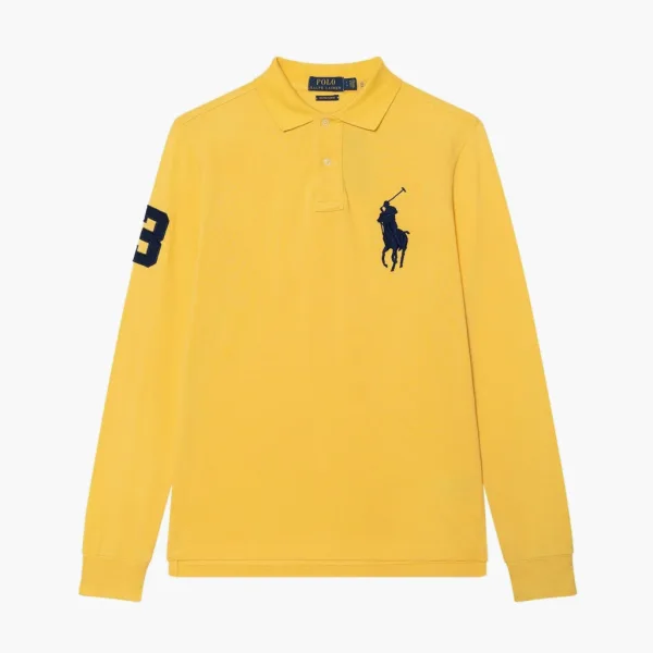 Polo Ralph Lauren Solid Embroidered Long Sleeve Yellow 