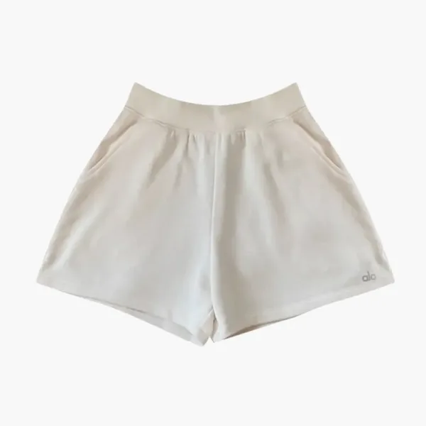 Alo Yoga Low Key Sweat Short Ivory