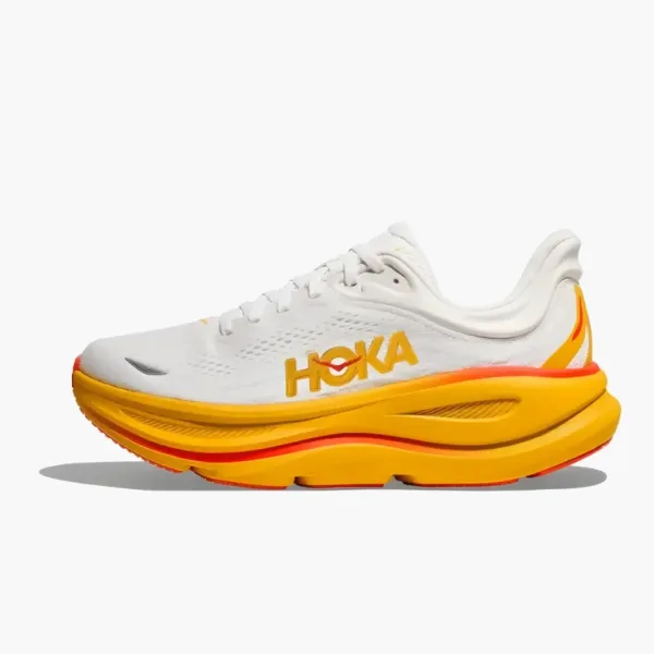 Hoka Bondi 9 White Yellow