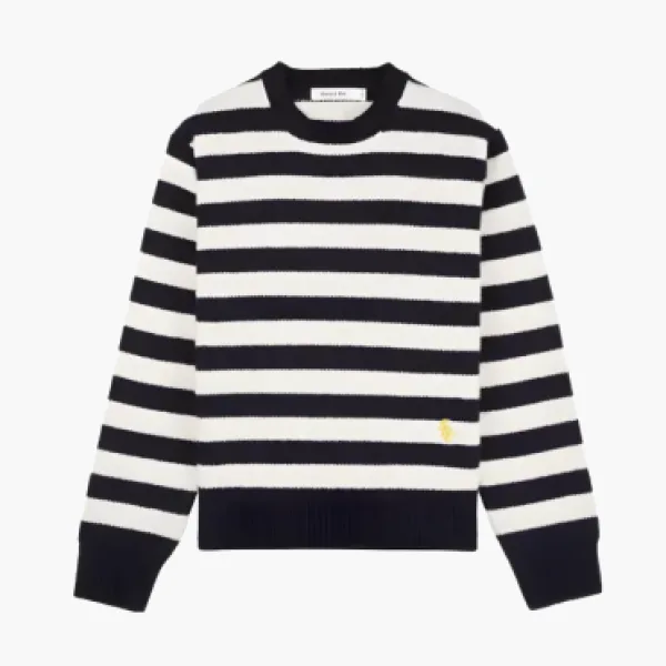 Sporty & Rich Striped Wool Jumper Black and White Stripes