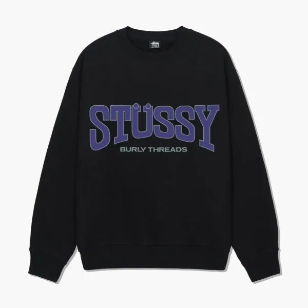 Stussy Burly Threads Crew  Black