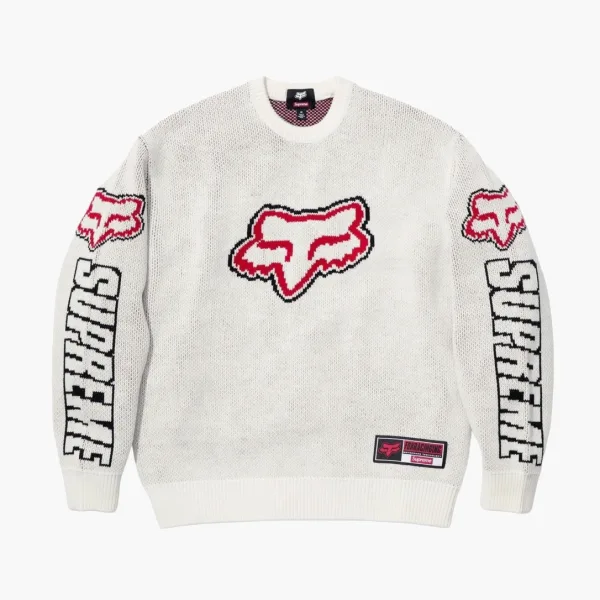 Supreme x Fox Racing Sweater White