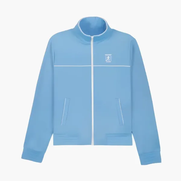 Sporty & Rich Logo-print Zip-up Jacket Blue