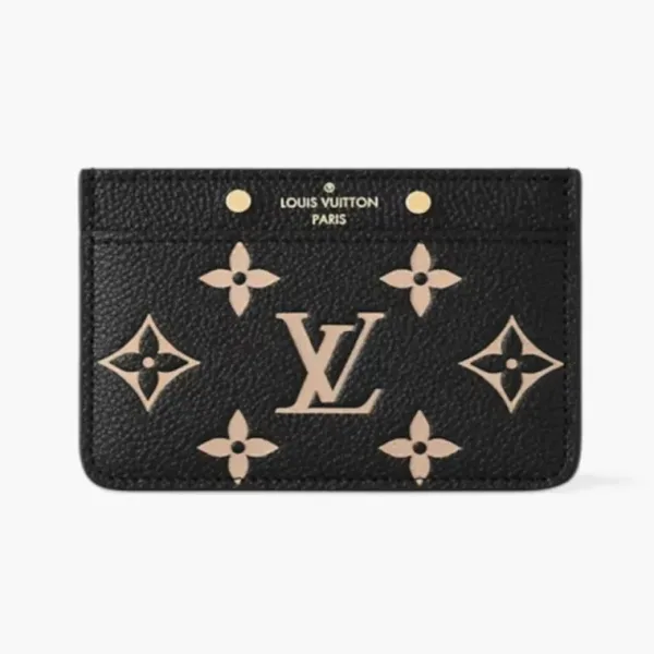 Louis Vuitton Monogram Empreinte Leather Card Holder Bicolour