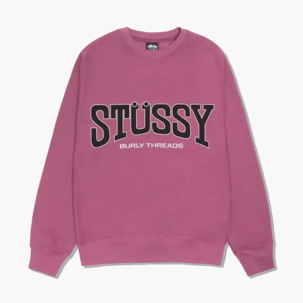 Stussy Burly Threads Crew  Berry