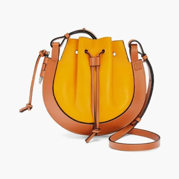 Loewe Napa Calf Leather Shoulder Bag Yellow/Tan