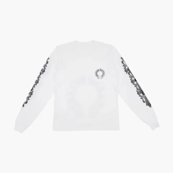 Chrome Hearts Floral Horseshoe L/S T-shirt White
