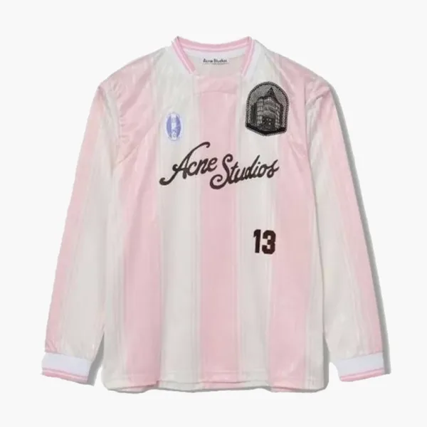 Acne Studios Erwin Sports Jersey Pink White