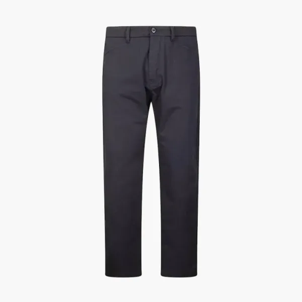 C.P.Company Solid Color Button Straight Slacks Black