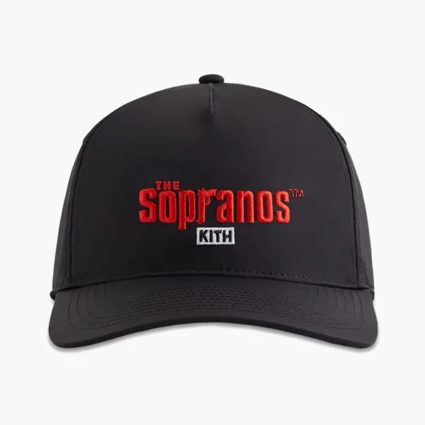 Kith x The Sopranos Nylon Bay Low Pinch Crown Snapback Black