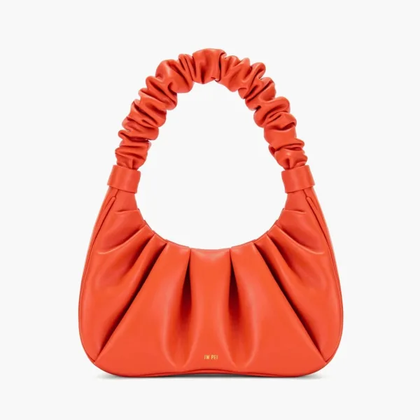 JW PEI Gabbi Ruched Hobo Handbag Scarlet