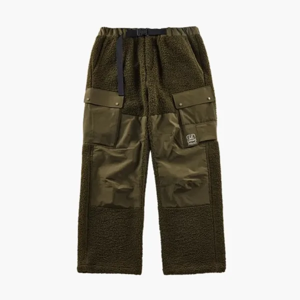 Spyder x C.P. Company Long-Pile Fleece Knit Casual Pants Green