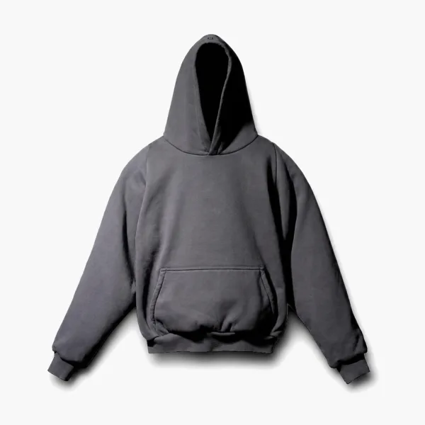 Yeezy X GAP X Balenciaga Logo Shrunken Hoodie Grey