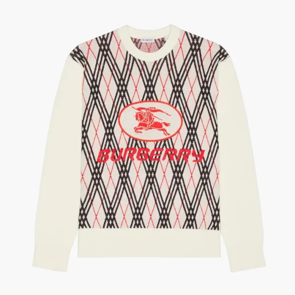 Burberry Ranger Crewneck Sweater Chalk White