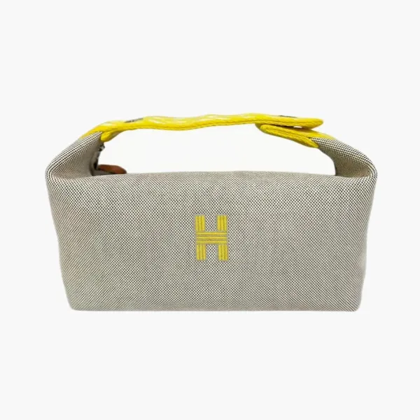 HERMES Bride a Brac Fabric Storage Bags Lemon