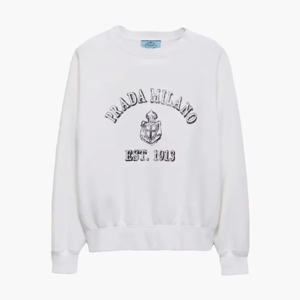 Prada Vintage Logo Sweatshirt White