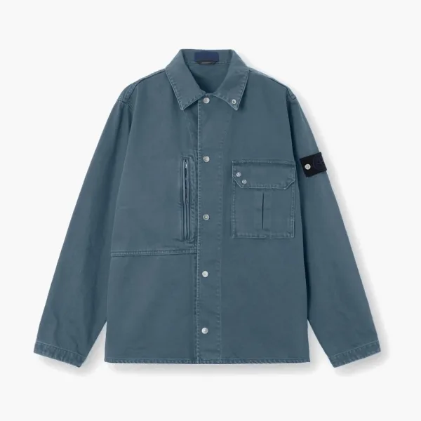 Stone Island Light Bull Denim-TC Overshirt Indigo