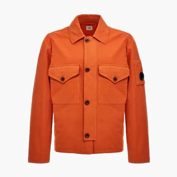 C.P. Company Chest Flap Pocket Shirt Jacket Orange