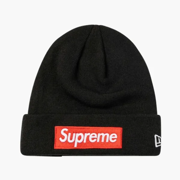 Nike Supreme New Era Box Logo Beanie Fw22 Black