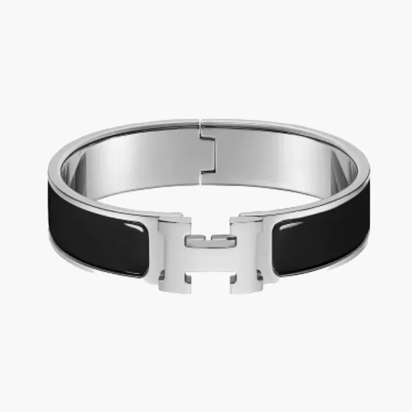 Hermes Clic H Bracelet Palladium & Noir