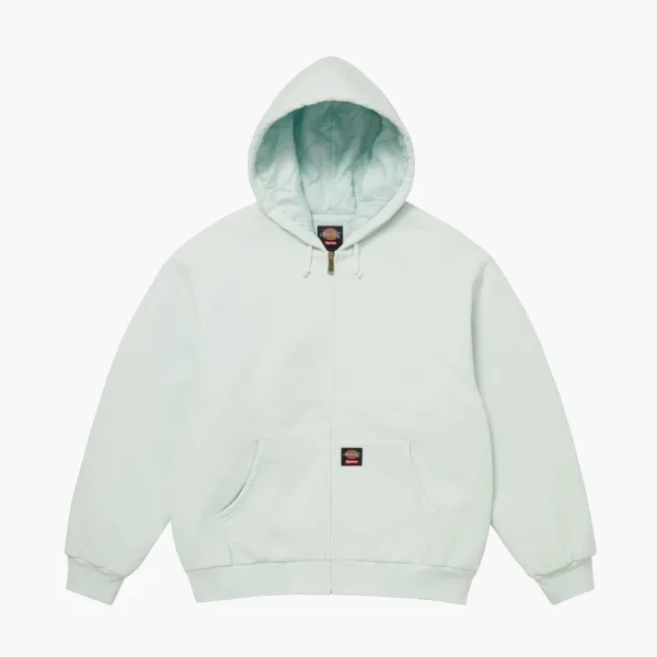 Supreme x Dickies Quilted Lined Zip Up Hooded Sweatshirt Pale Blue