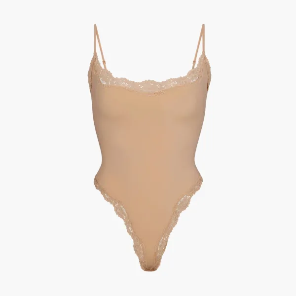 Skims Fits Everybody Lace Cami Bodysuit Clay
