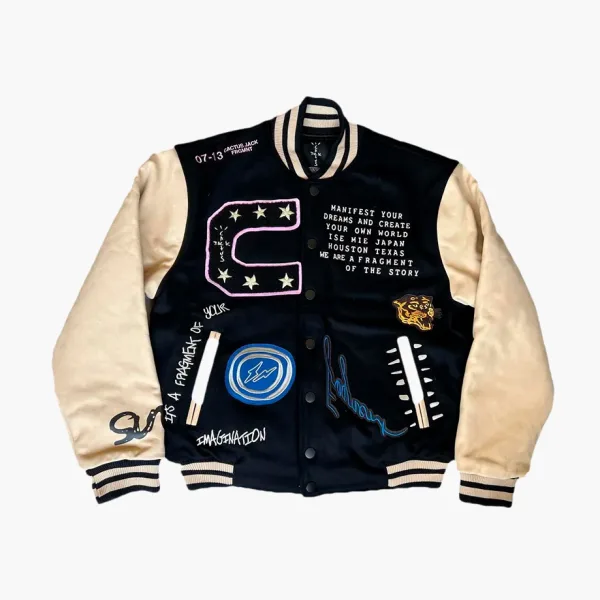 Travis Scott X Fragment Cactus Jack Jacket Manifest Letterman