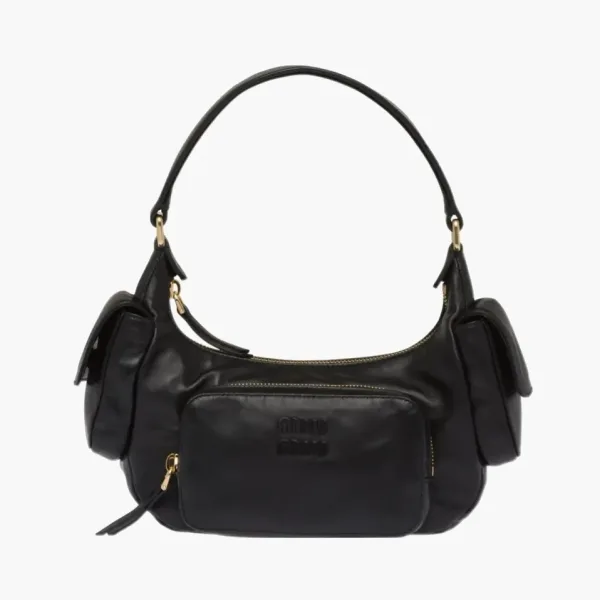 Miu Miu Leather Pocket Bag Black