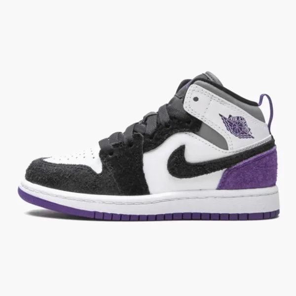 Air Jordan 1 Mid PS Purple Kids